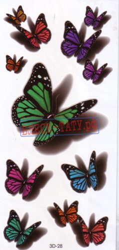 Флеш тату (переводная картинка) бабочки